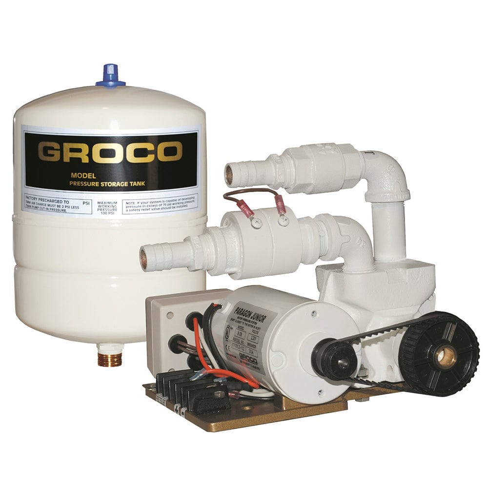 GROCO Paragon Junior 12v Water Pressure System - 1 Gal Tank - 7 GPM [PJR-A 12V] - The Happy Skipper