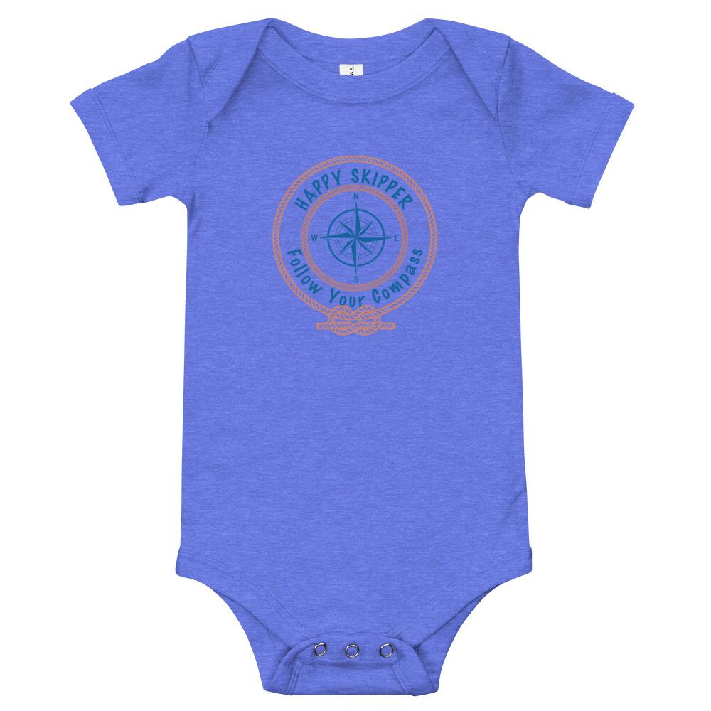 Happy Skipper™ Classic Logo Baby short sleeve one piece - The Happy Skipper