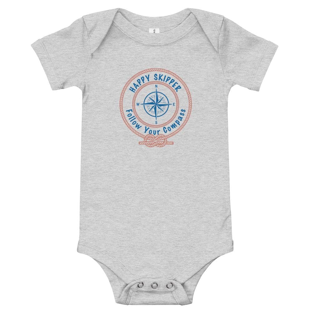 Happy Skipper™ Classic Logo Baby short sleeve one piece - The Happy Skipper