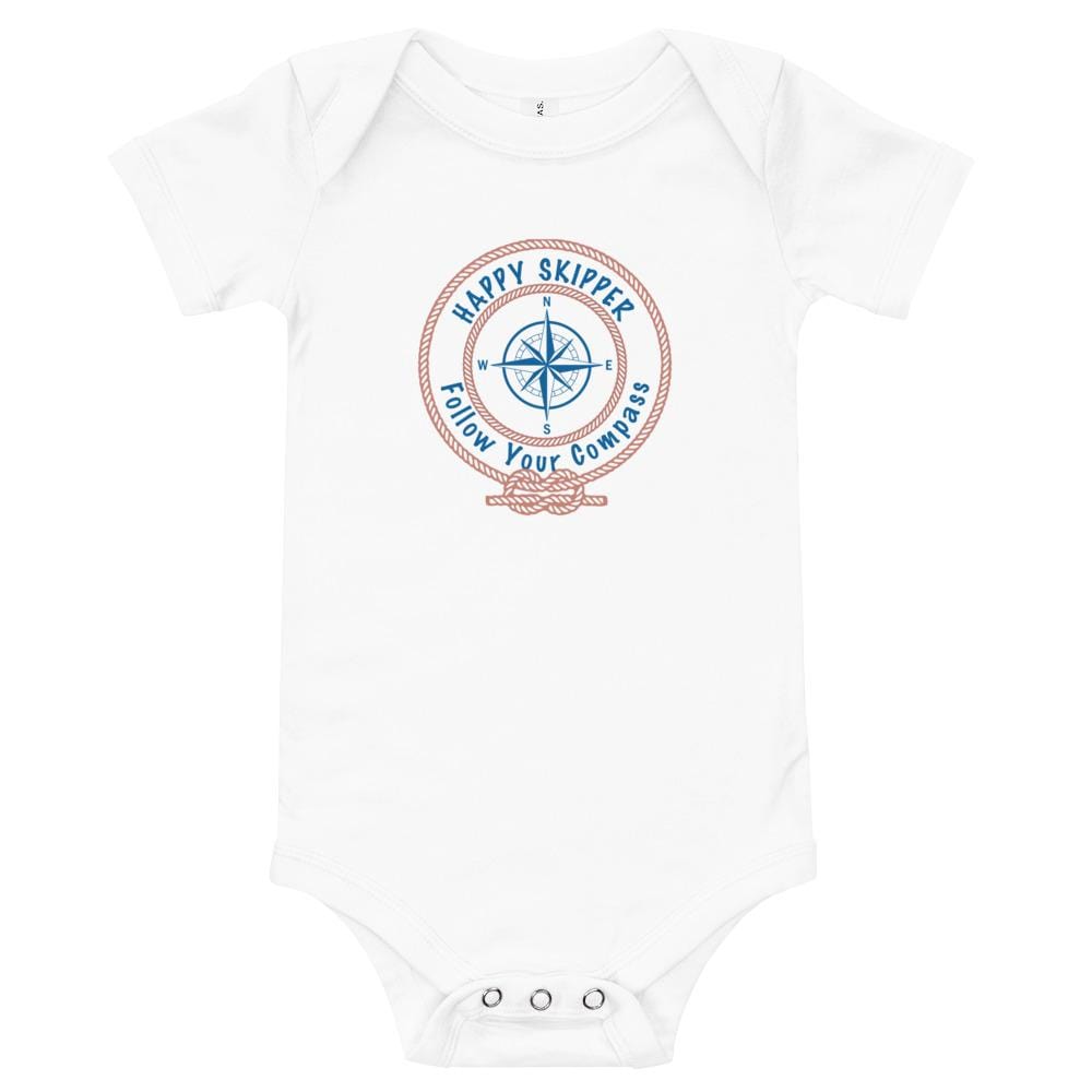 Happy Skipper™ Classic Logo Baby short sleeve one piece - The Happy Skipper