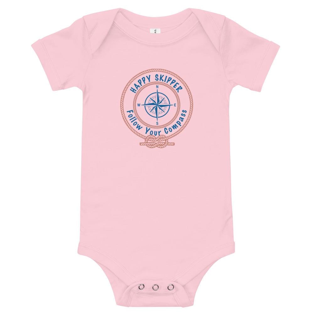 Happy Skipper™ Classic Logo Baby short sleeve one piece - The Happy Skipper