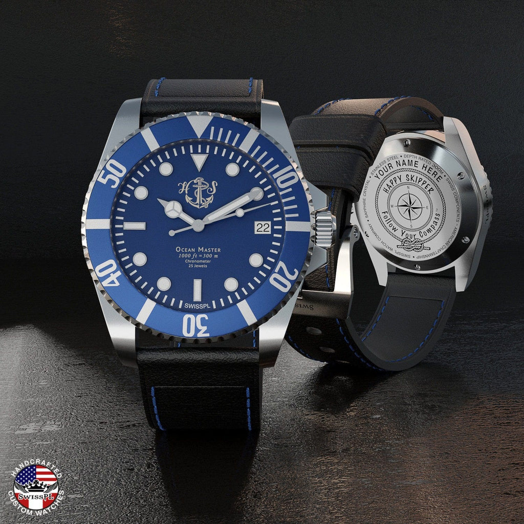 Happy Skipper Custom Swiss Stainless Steel Watch - The Happy Skipper