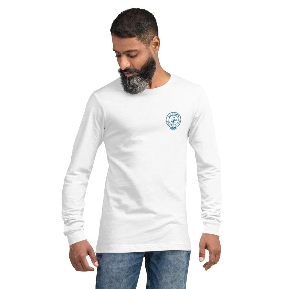 Happy Skipper™ Dockview with HS Logo on Front Unisex Long Sleeve Tee - The Happy Skipper