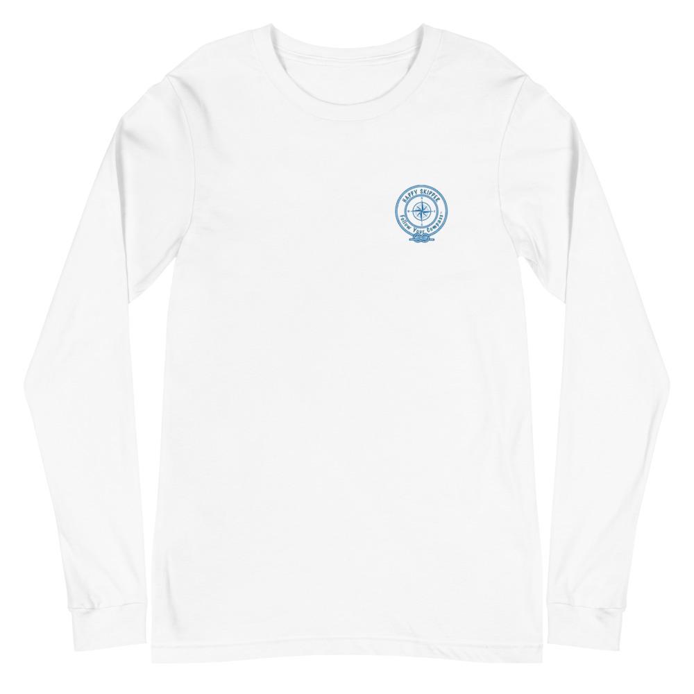 Happy Skipper™ Dockview with HS Logo on Front Unisex Long Sleeve Tee - The Happy Skipper