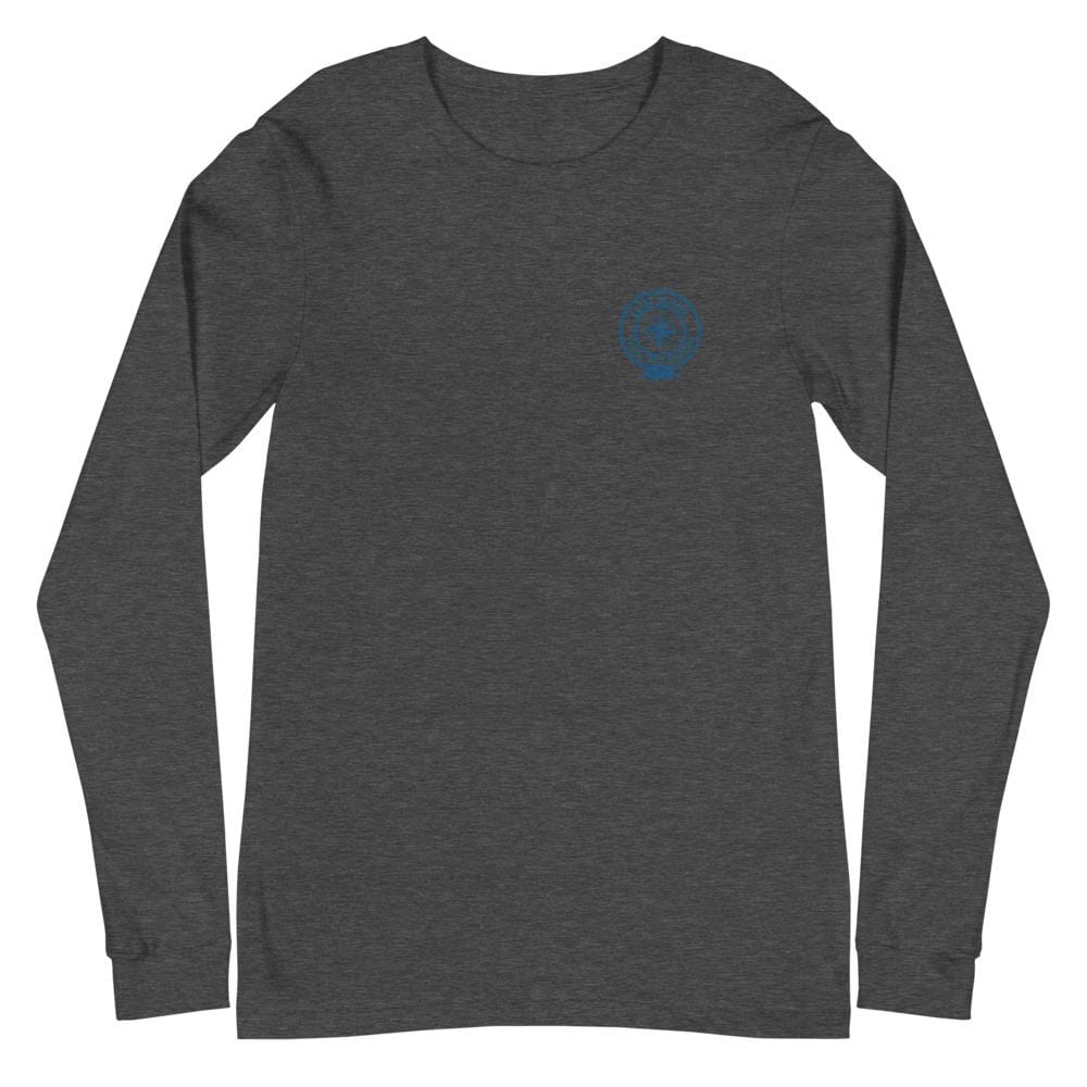 Happy Skipper™ Dockview with HS Logo on Front Unisex Long Sleeve Tee - The Happy Skipper