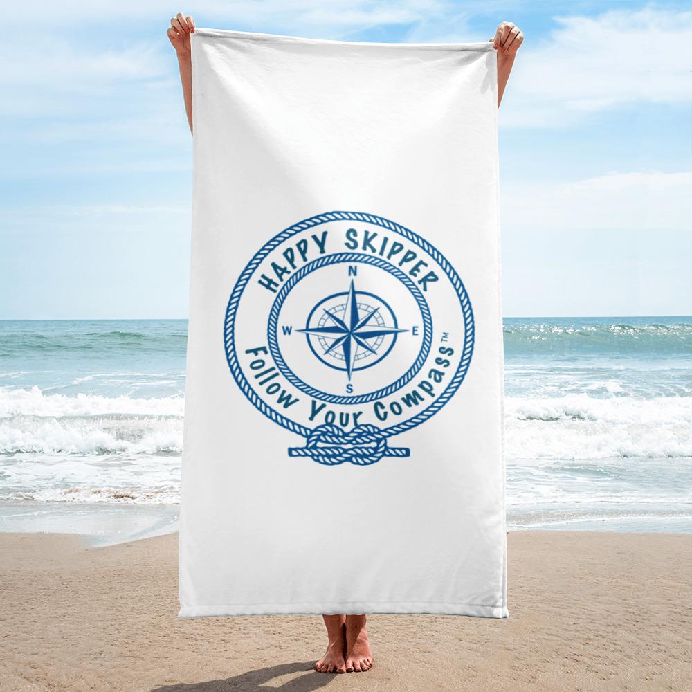 Happy Skipper Follow Your Compass™ Beach Towel - The Happy Skipper