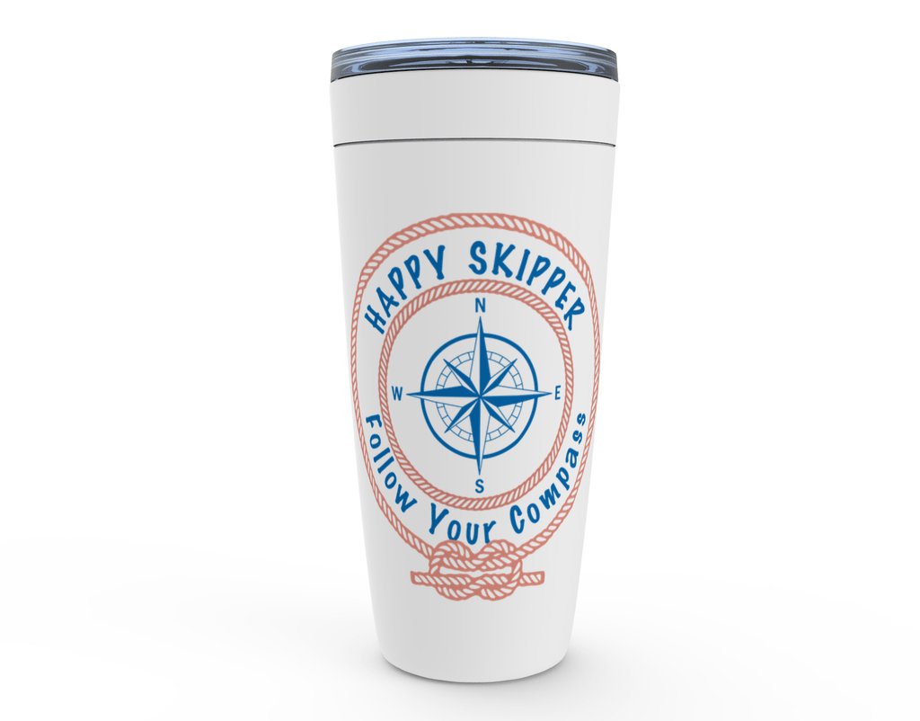 Happy Skipper Follow Your Compass Logo™ Viking Tumblers - The Happy Skipper