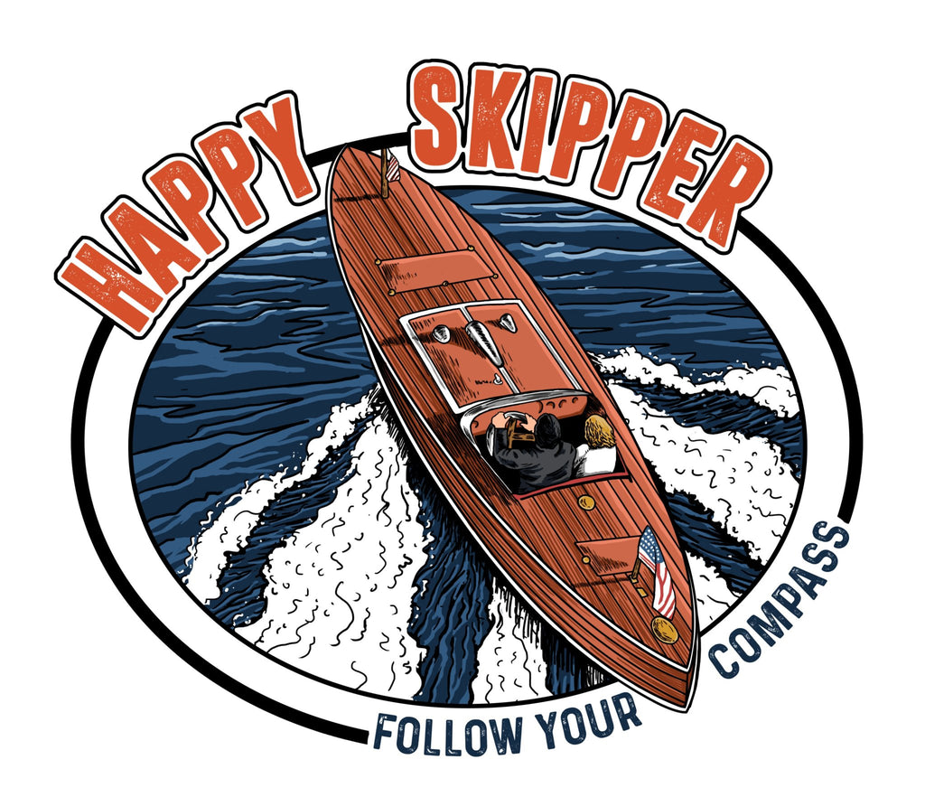 Happy Skipper Follow Your Compass™ Motor Launch Throw Blanket - The Happy Skipper