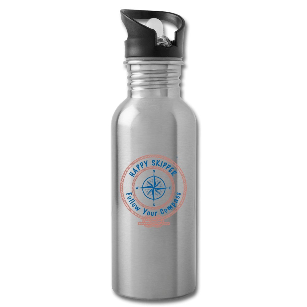 Happy Skipper Follow Your Compass™ Red Rope Water Bottle - The Happy Skipper