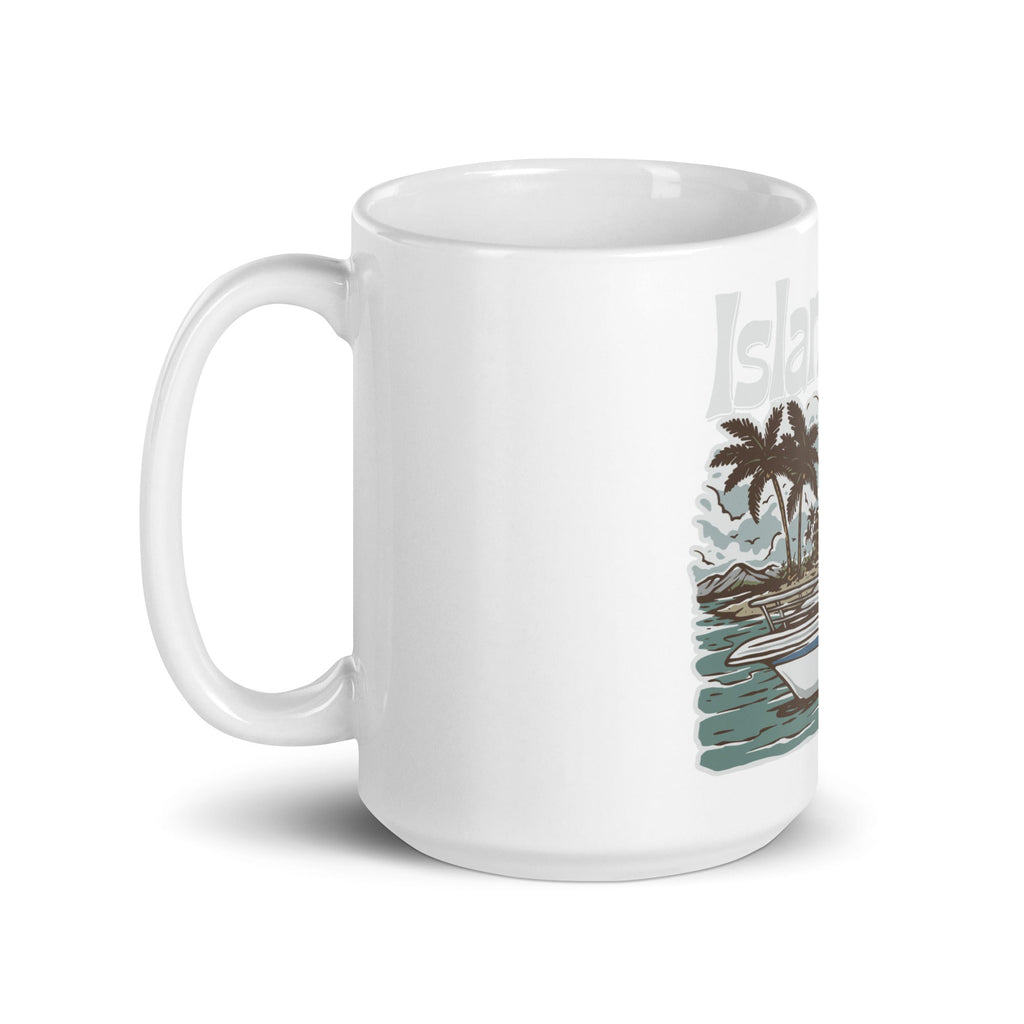 Happy Skipper "Island Life" - White glossy mug - The Happy Skipper