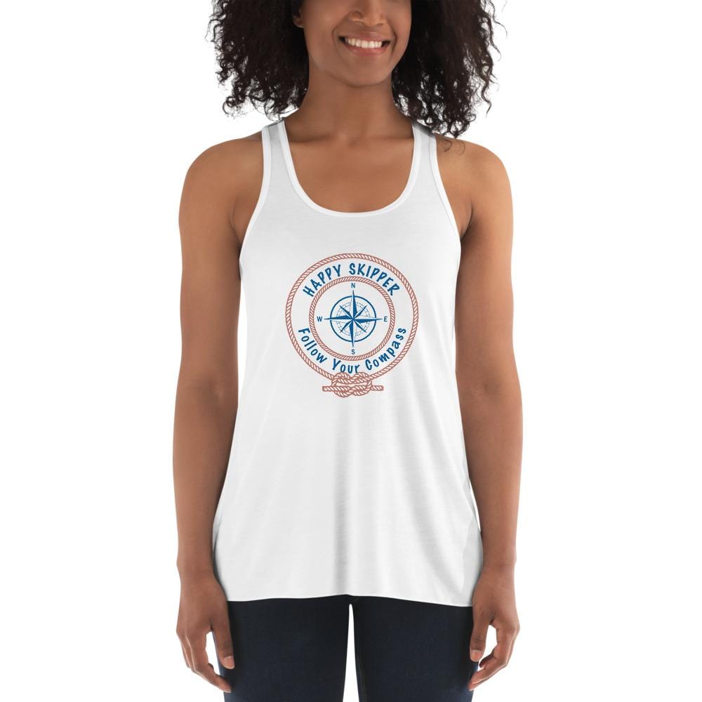 Happy Skipper™ Logo Women's Flowy Racerback Tank - The Happy Skipper