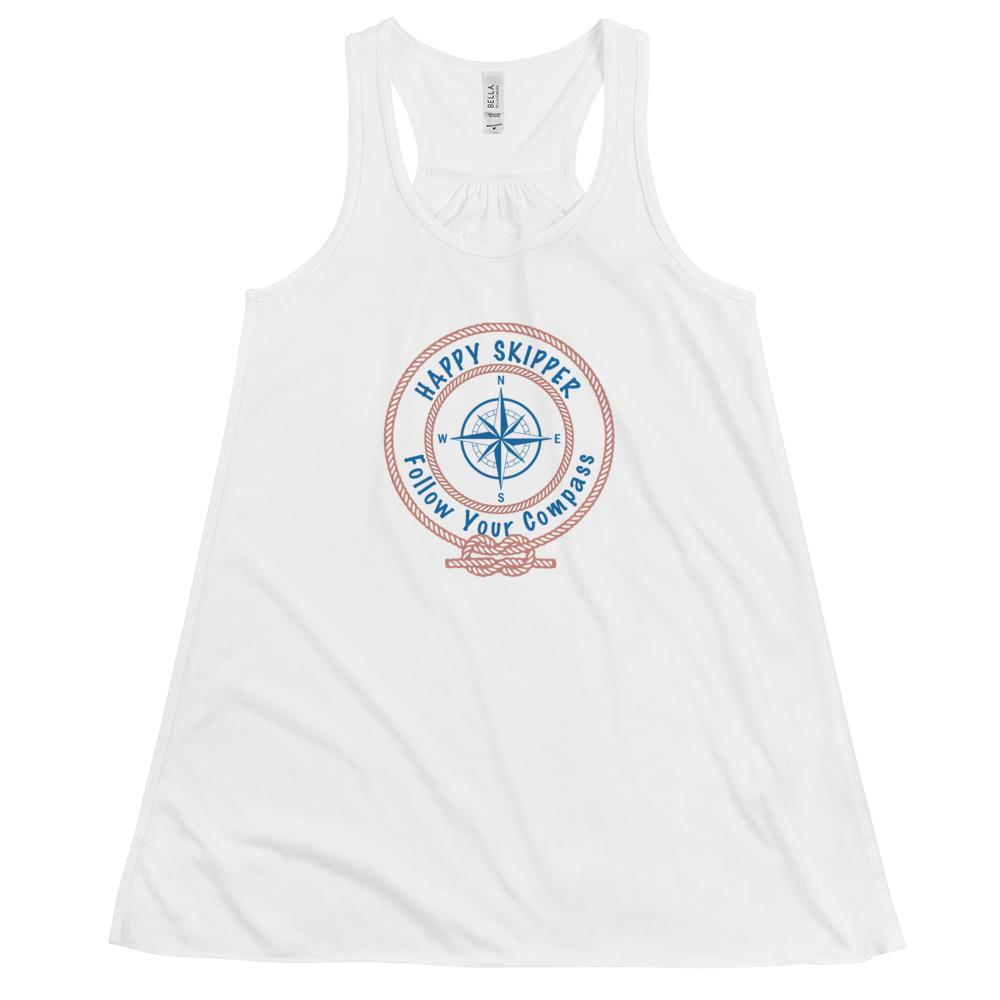 Happy Skipper™ Logo Women's Flowy Racerback Tank - The Happy Skipper