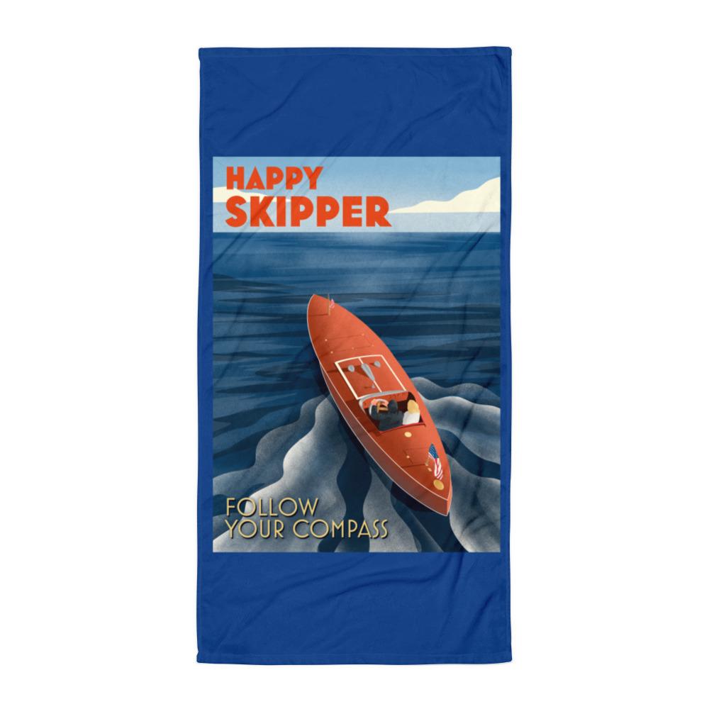 Happy Skipper™ Motor Launch Beach Towel - The Happy Skipper