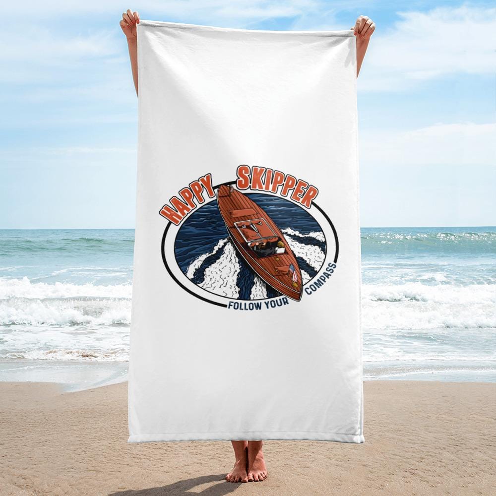 Happy Skipper™ Motor Launch Beach Towel - The Happy Skipper