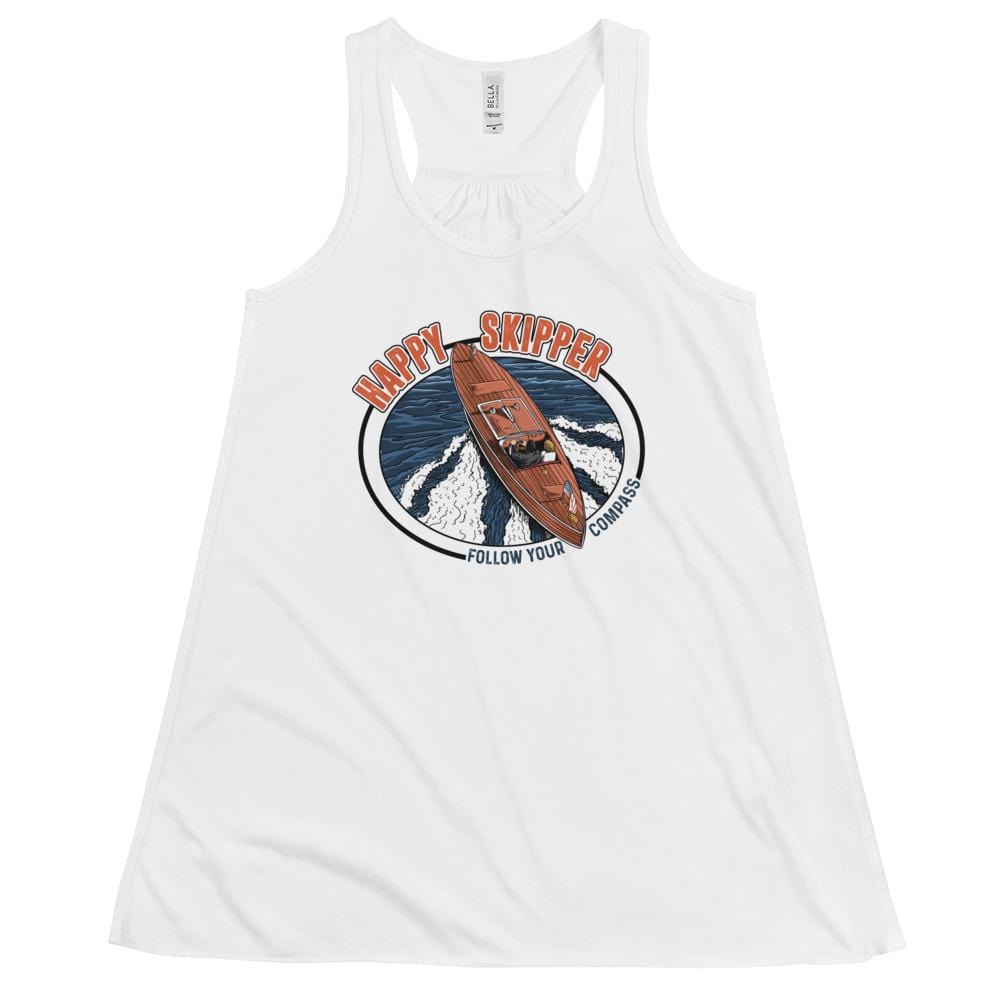Happy Skipper™ Motor Launch Women's Flowy Racerback Tank - The Happy Skipper