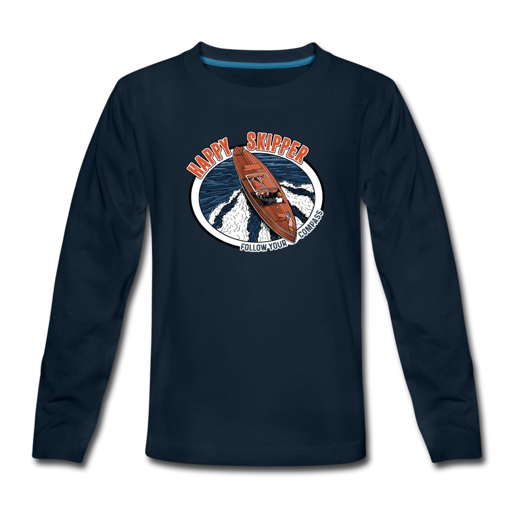 Happy Skipper™ Motor Launch Youth Long Sleeve T-Shirt - The Happy Skipper