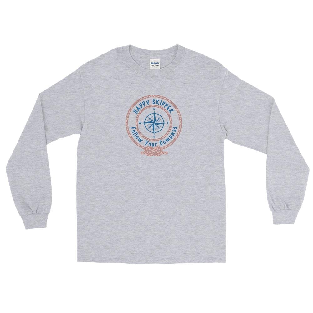 Happy Skipper™ Red Rope Logo Design Long Sleeve Shirt - The Happy Skipper