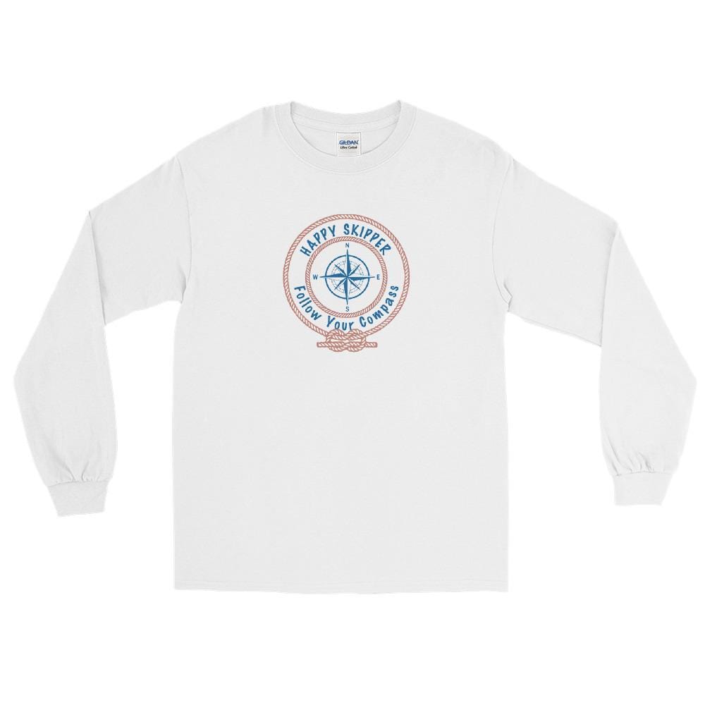 Happy Skipper™ Red Rope Logo Design Long Sleeve Shirt - The Happy Skipper