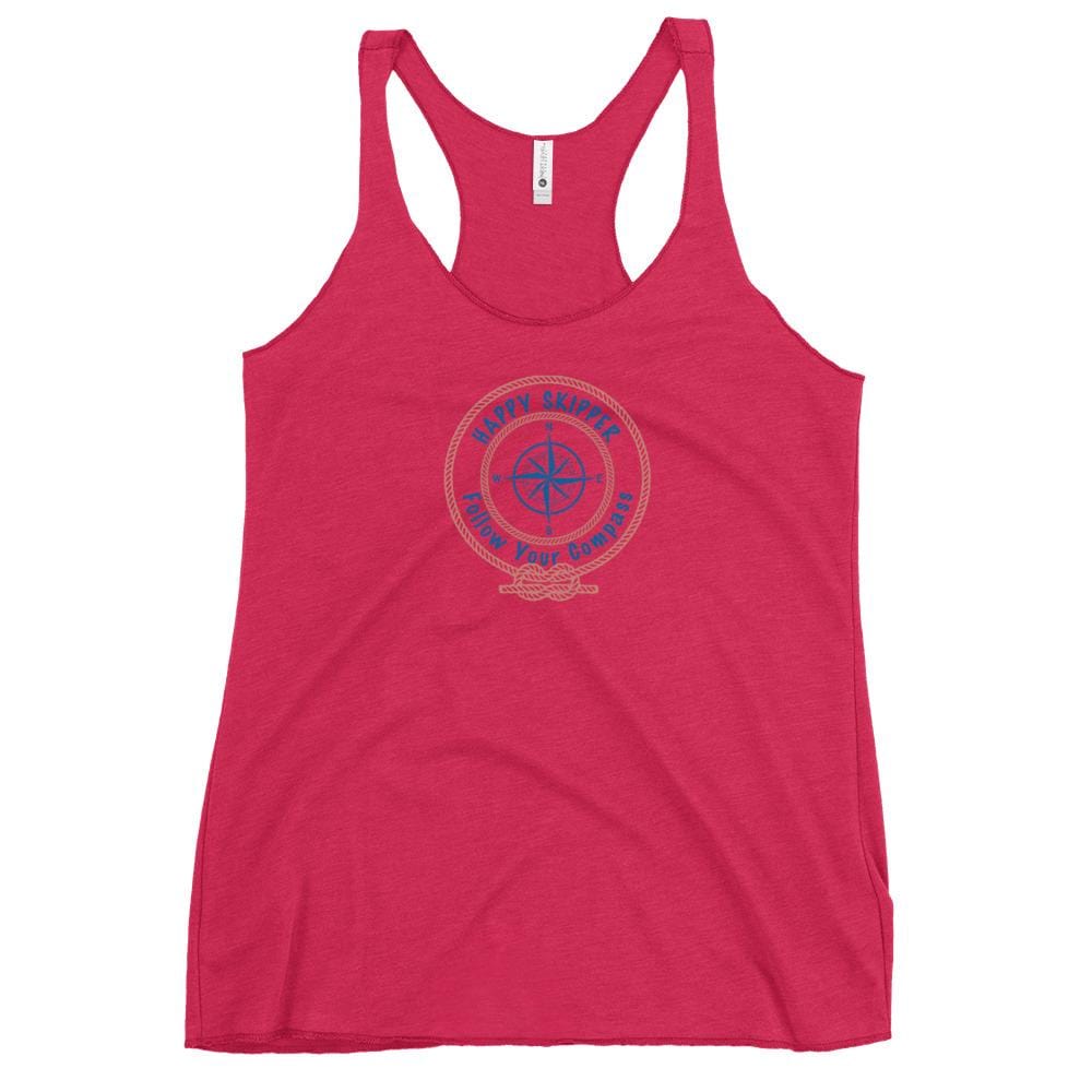 Happy Skipper™ Red Rope Logo Design Women's Racerback Tank - The Happy Skipper