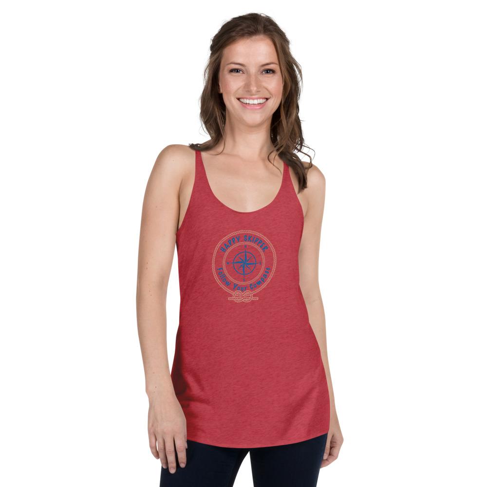 Happy Skipper™ Red Rope Logo Design Women's Racerback Tank - The Happy Skipper