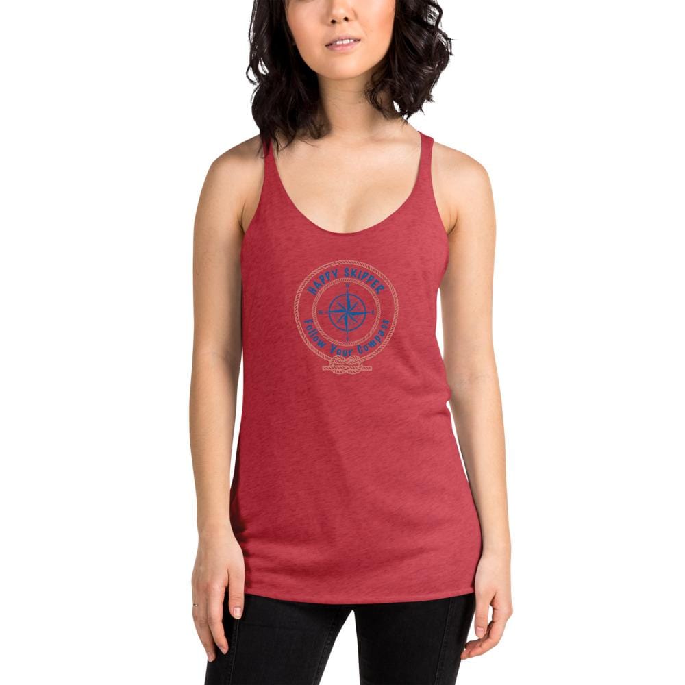 Happy Skipper™ Red Rope Logo Design Women's Racerback Tank - The Happy Skipper