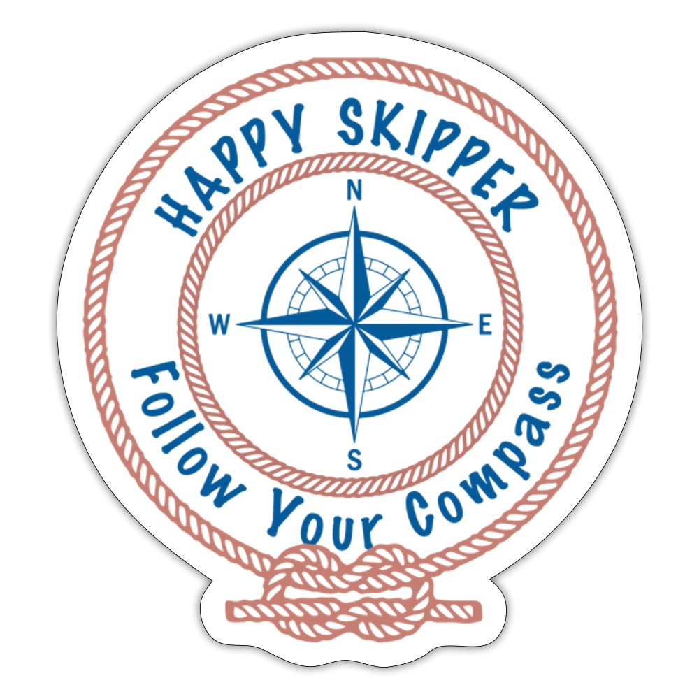 Happy Skipper Red Rope Logo Sticker - The Happy Skipper