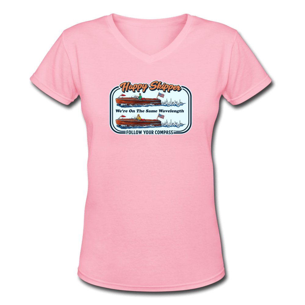 Happy Skipper™ Wavelength Women's V-Neck T-Shirt - The Happy Skipper