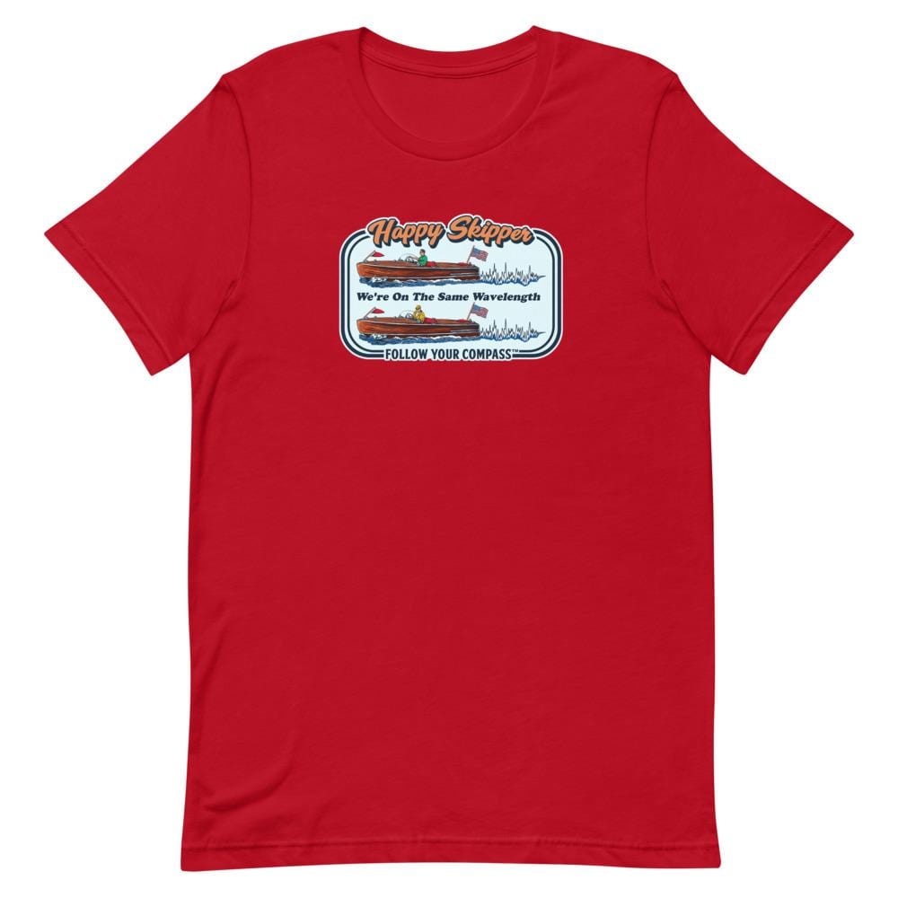 Happy Skipper™ We're on the Same Wavelength Short Sleeve Unisex T-Shirt - The Happy Skipper