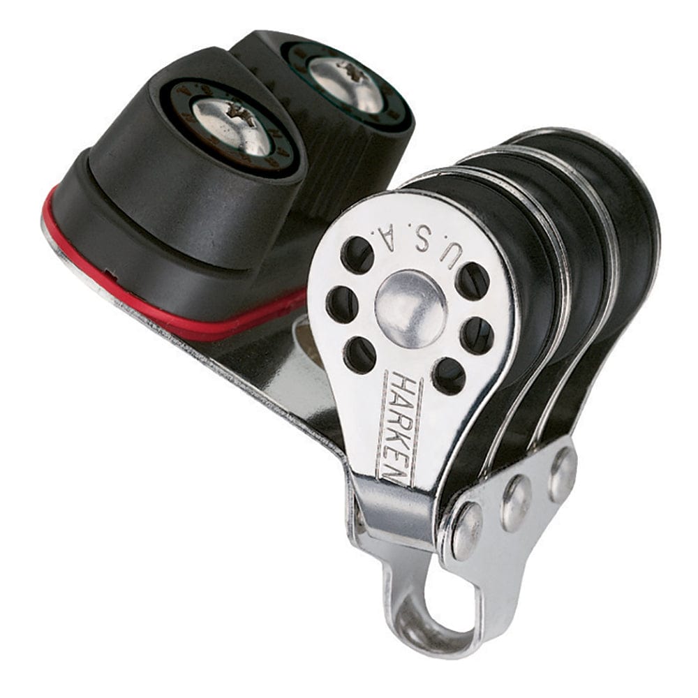 Harken 22mm Triple Micro Block w/Cam Cleat- Fishing [230F] - The Happy Skipper