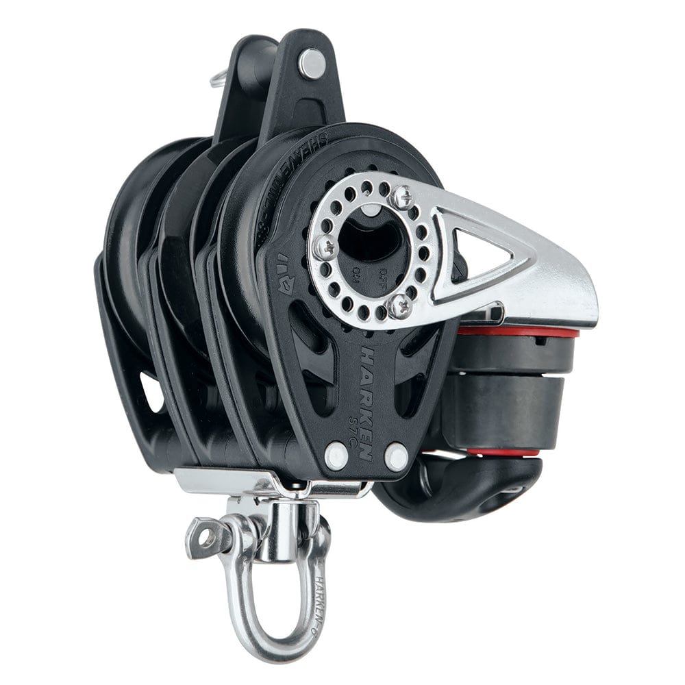 Harken 57mm Triple Carbo Block - Swivel, Becket, Cam Cleat [2141] - The Happy Skipper