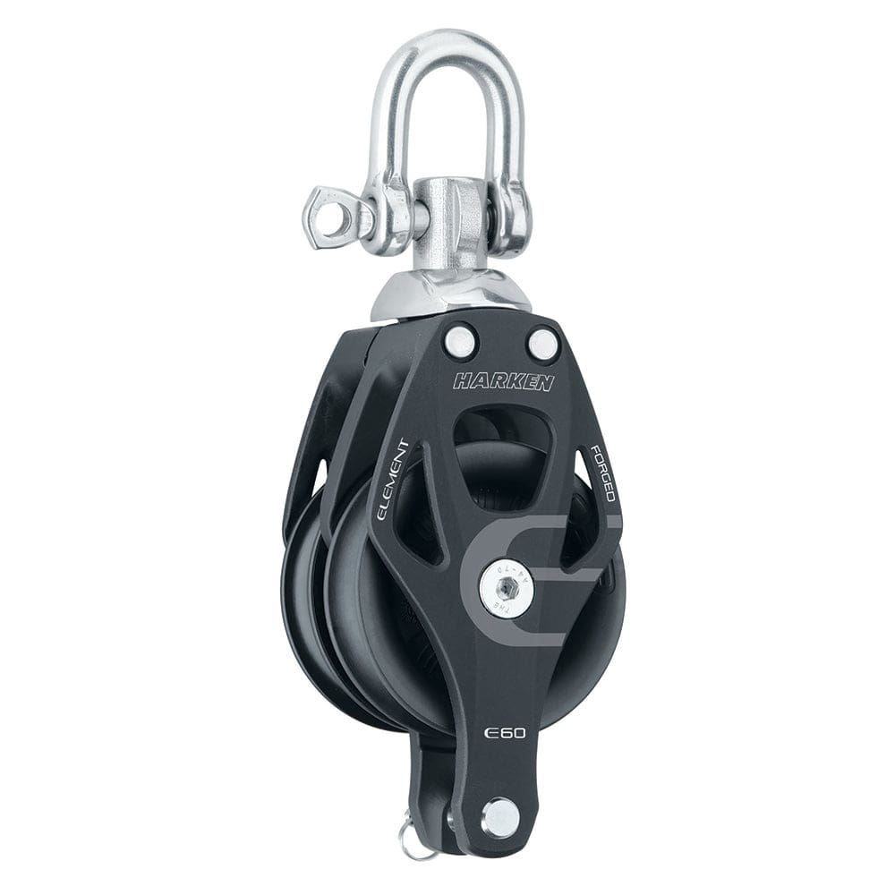 Harken 60mm Double Aluminum Element Block w/Swivel Becket [6270] - The Happy Skipper