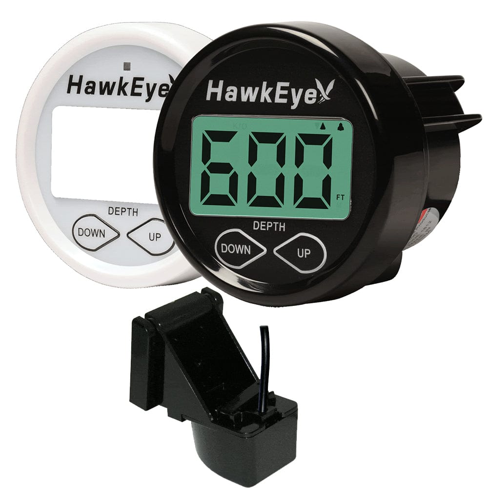 HawkEye DepthTrax In-Dash Digital Depth Gauge - Transom Mount [DT2B-TM] - The Happy Skipper