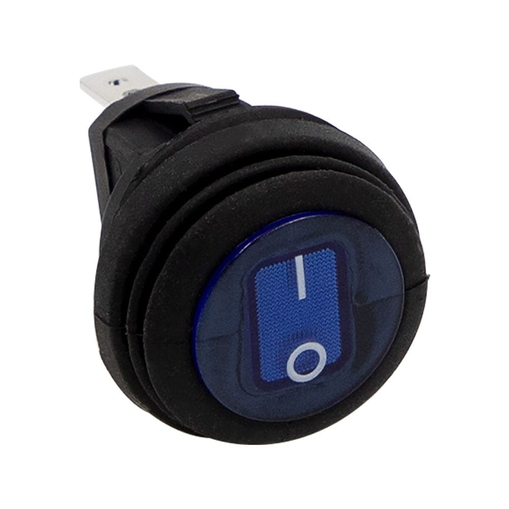 HEISE Rocker Switch - Illuminated Blue Round - 5-Pack [HE-BRS] - The Happy Skipper