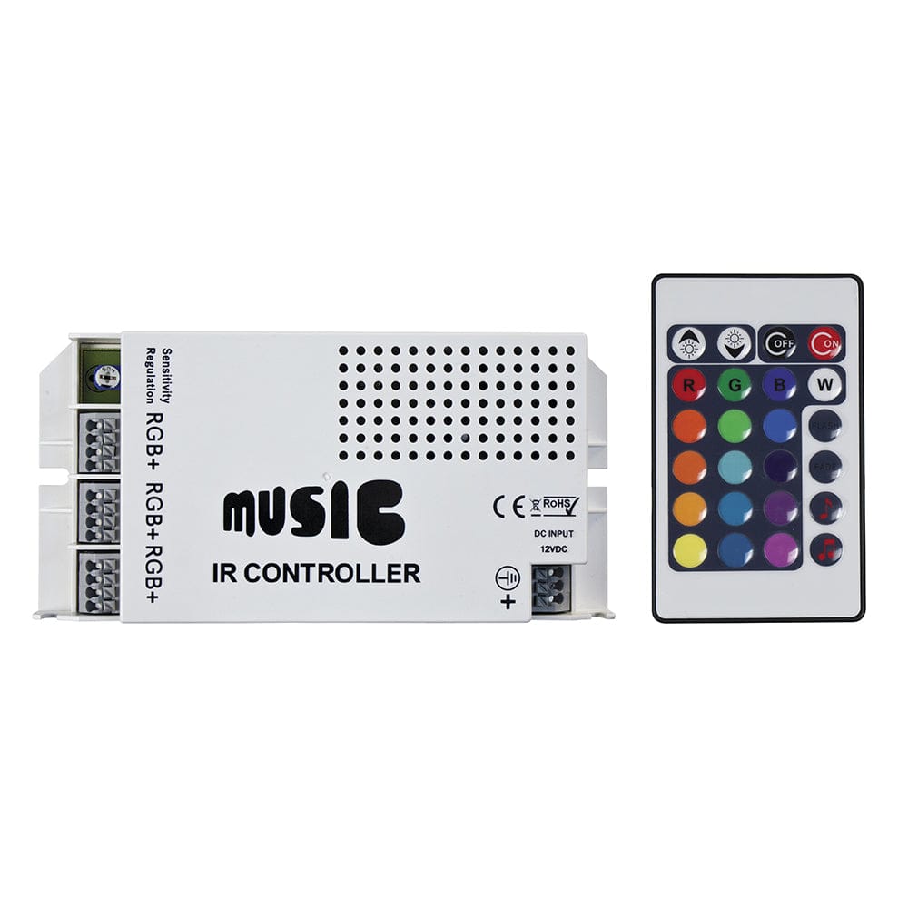 HEISE Sound Activated RGB Controller w/IR Remote [HE-RGBSAC-1] - The Happy Skipper