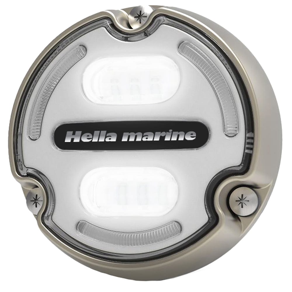 Hella Marine Apelo A2 Blue White Underwater Light - 3000 Lumens - Bronze Housing - White Lens w/Edge Light [016147-101] - The Happy Skipper