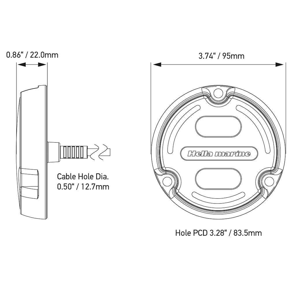 Hella Marine Apelo A2 RGB Underwater Light - 3000 Lumens - Bronze Housing - White Lens w/Edge Light [016148-101] - The Happy Skipper