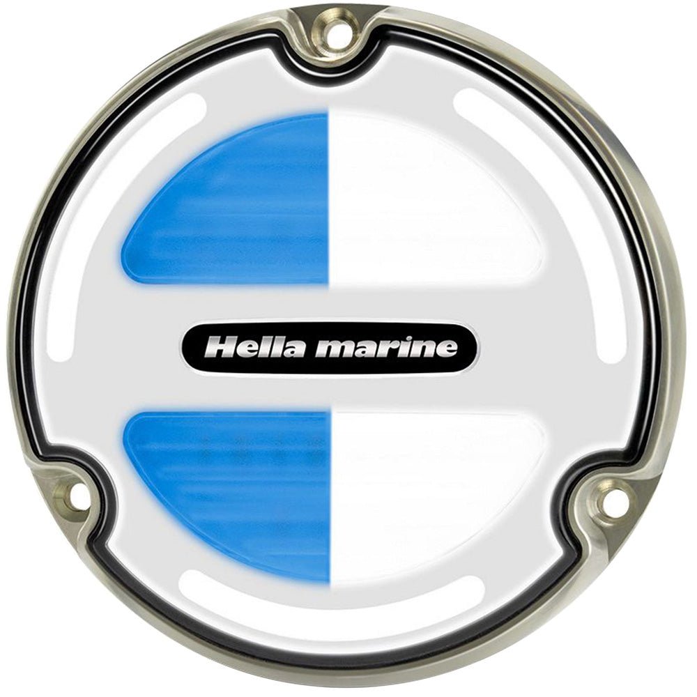 Hella Marine Apelo A3 White/Blue Underwater Light - Bronze - White Lens [016830001] - The Happy Skipper