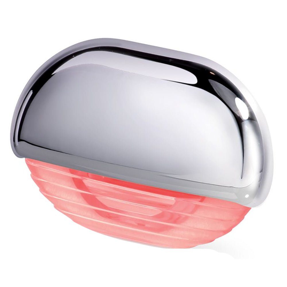 Hella Marine Easy Fit Step Lamp - Red w/Chrome Cap [958126201] - The Happy Skipper