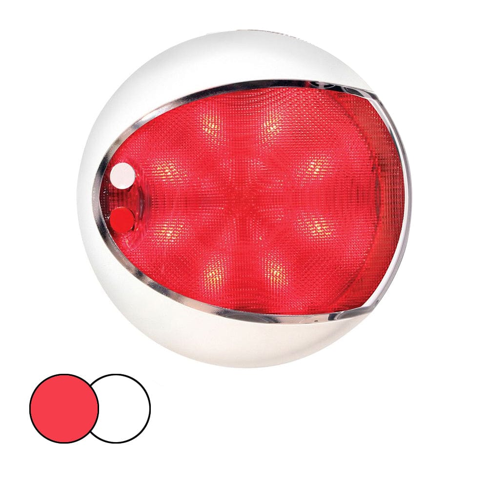 Hella Marine EuroLED 130 Surface Mount Touch Lamp - Red/White LED - White Housing [959950121] - The Happy Skipper