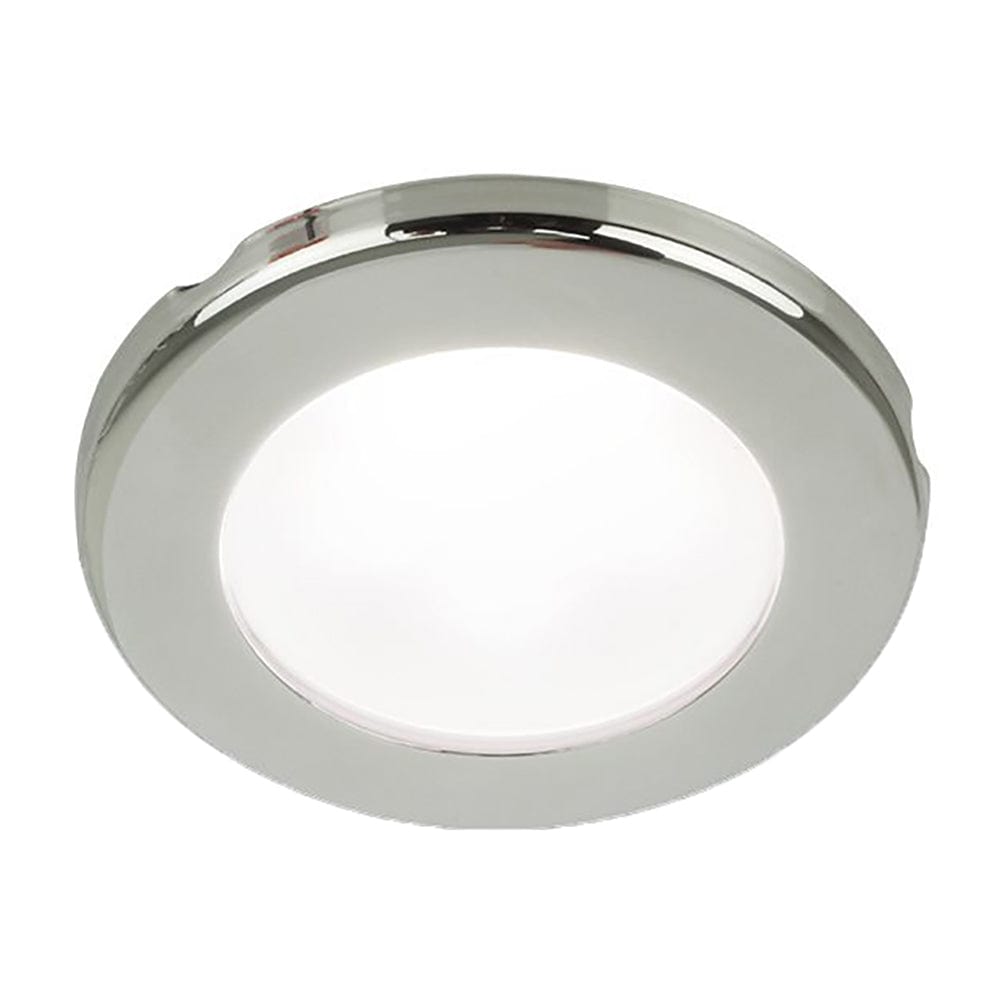 Hella Marine EuroLED 75 3" Round Screw Mount Down Light - White LED - Stainless Steel Rim - 24V [958110121] - The Happy Skipper