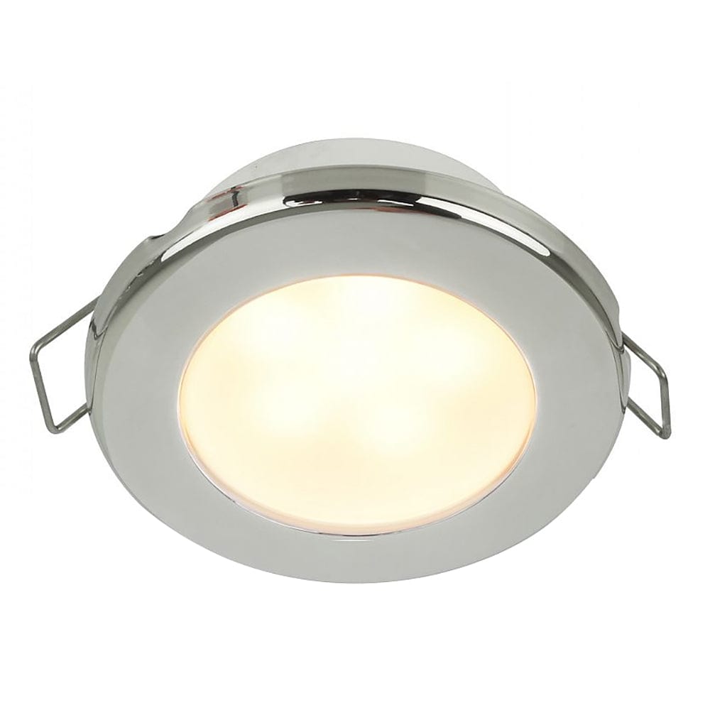 Hella Marine EuroLED 75 3" Round Spring Mount Down Light - Warm White LED - Stainless Steel Rim - 12V [958109521] - The Happy Skipper