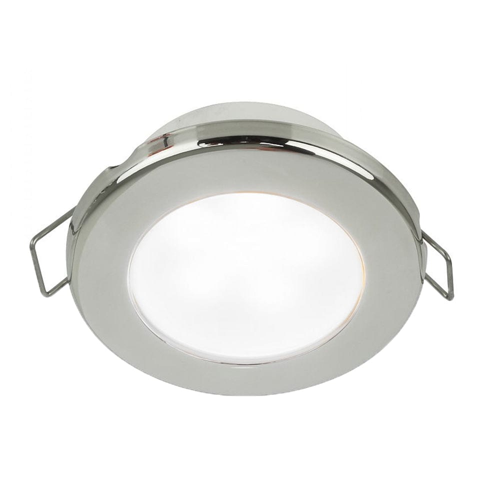 Hella Marine EuroLED 75 3" Round Spring Mount Down Light - White LED - Stainless Steel Rim - 12V [958110521] - The Happy Skipper