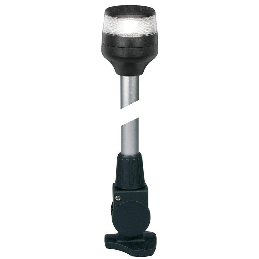 Hella Marine NaviLED 360 Compact All Round Lamp - 2nm - 12" Fold Down Base - Black [980960301] - The Happy Skipper