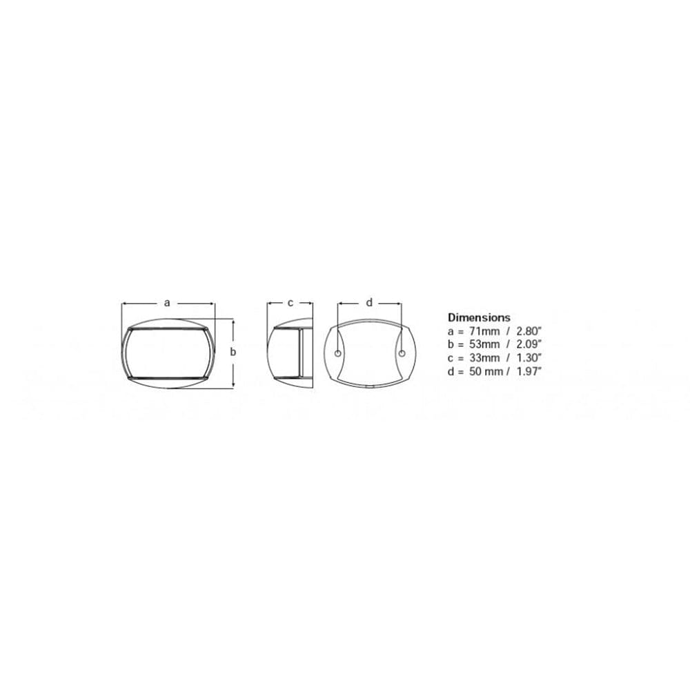 Hella Marine NaviLED Compact 2nm Towing Navigation Lamp - Black Shroud [980520601] - The Happy Skipper