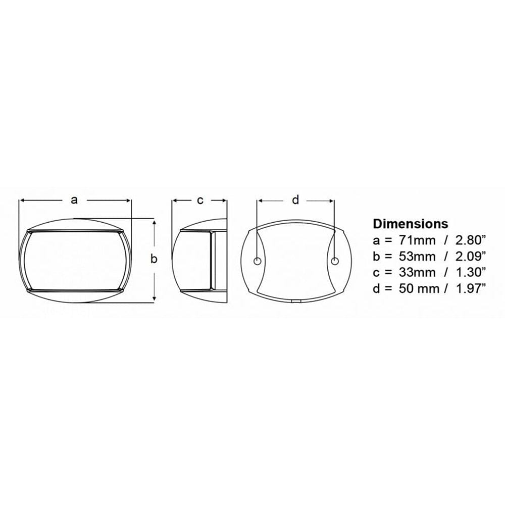 Hella Marine NaviLED Port & Starboard Pair - 2nm - Colored Lens/White Housing [980520811] - The Happy Skipper