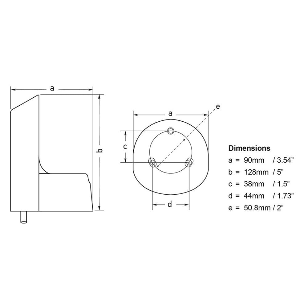 Hella Marine NaviLED PRO Deck Mount Adapter - White [241287812] - The Happy Skipper