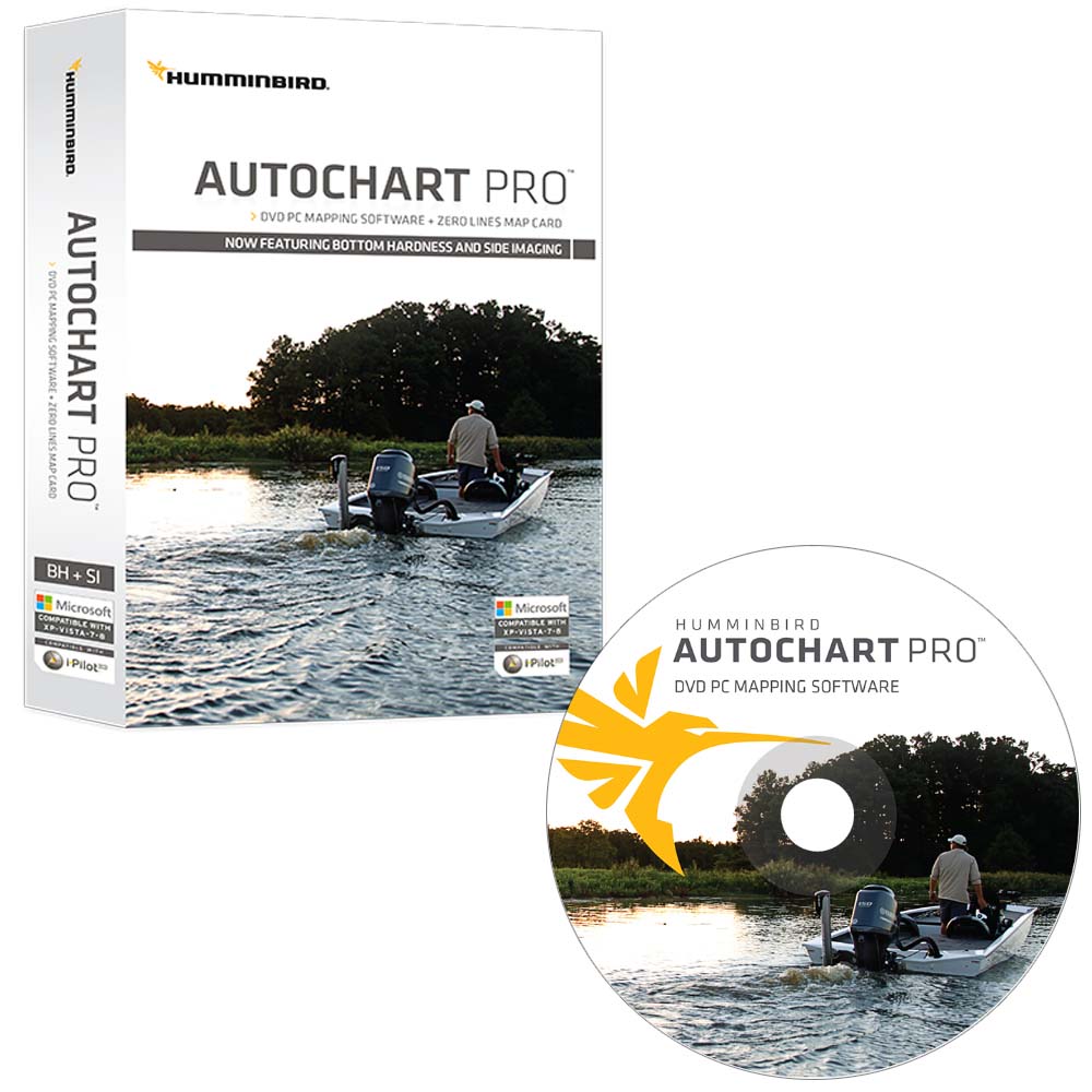 Humminbird AutoChart PRO DVD PC Mapping Software w/Zero Lines Map Card [600032-1] - The Happy Skipper