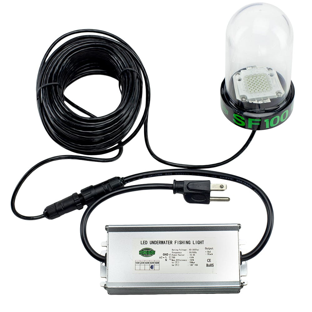 Hydro Glow SF100G 100W/120VVAC Underwater Dock Light - Green Anchored To Bottom [SF100G] - The Happy Skipper