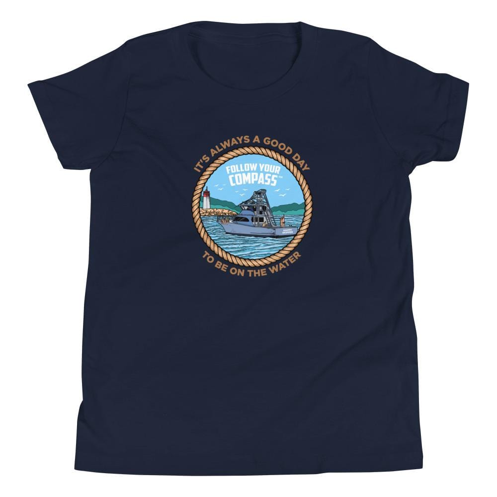 It's Alway a Good Day to be on the Water™ Youth Short Sleeve T-Shirt - The Happy Skipper