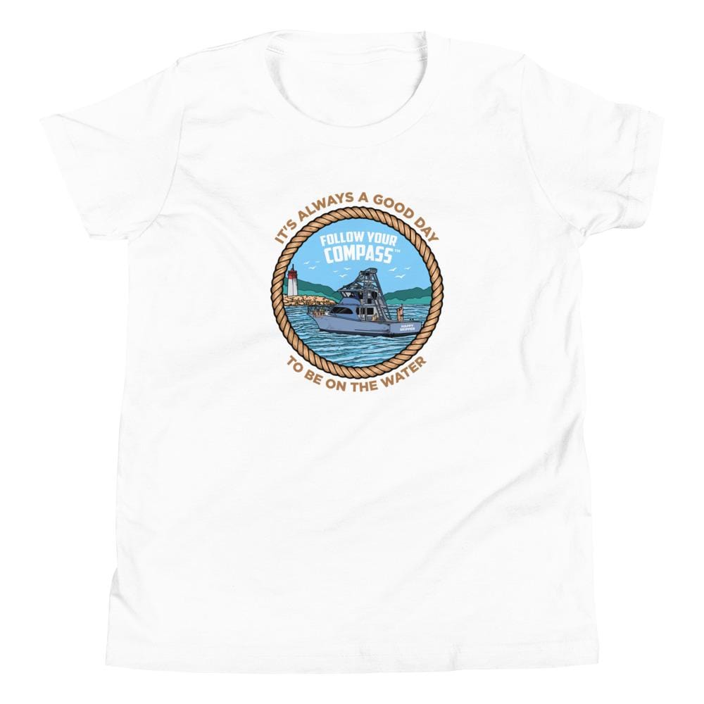 It's Alway a Good Day to be on the Water™ Youth Short Sleeve T-Shirt - The Happy Skipper